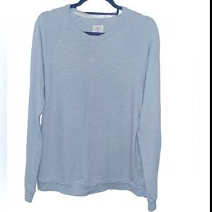 RAG & BONE MEN’S RAGLAN LONG SLEEVE T-SHIRT - LIGHT BLUE SIZE MEDIUM (PREOWNED)